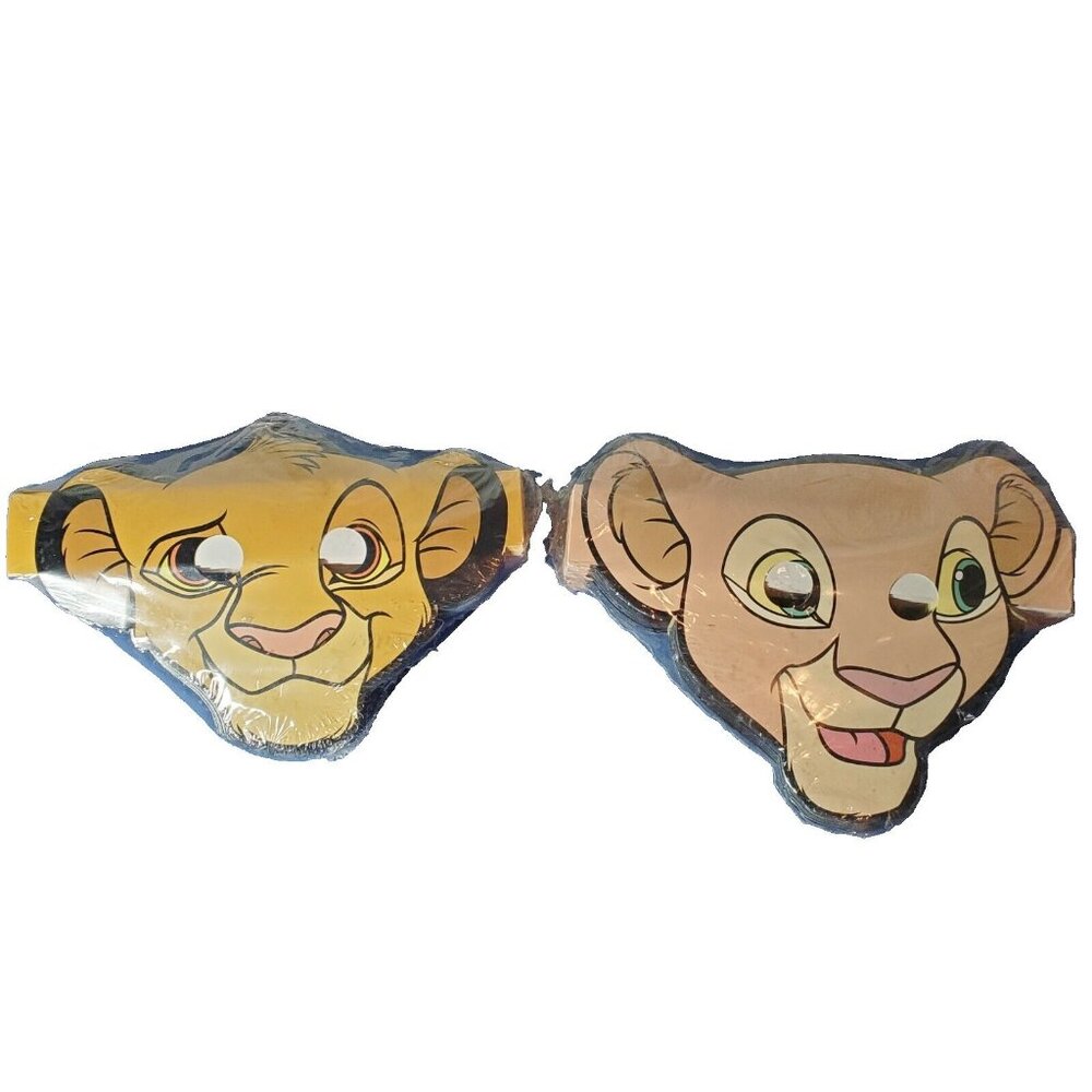 Rare New Disney Parks The Lion King 3D 2011 Paper Mask Bundles Simba and Nala